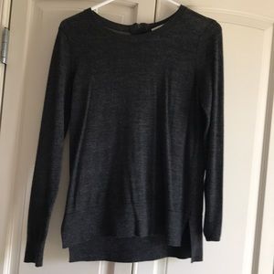 Heather Black shirt with zipper detail